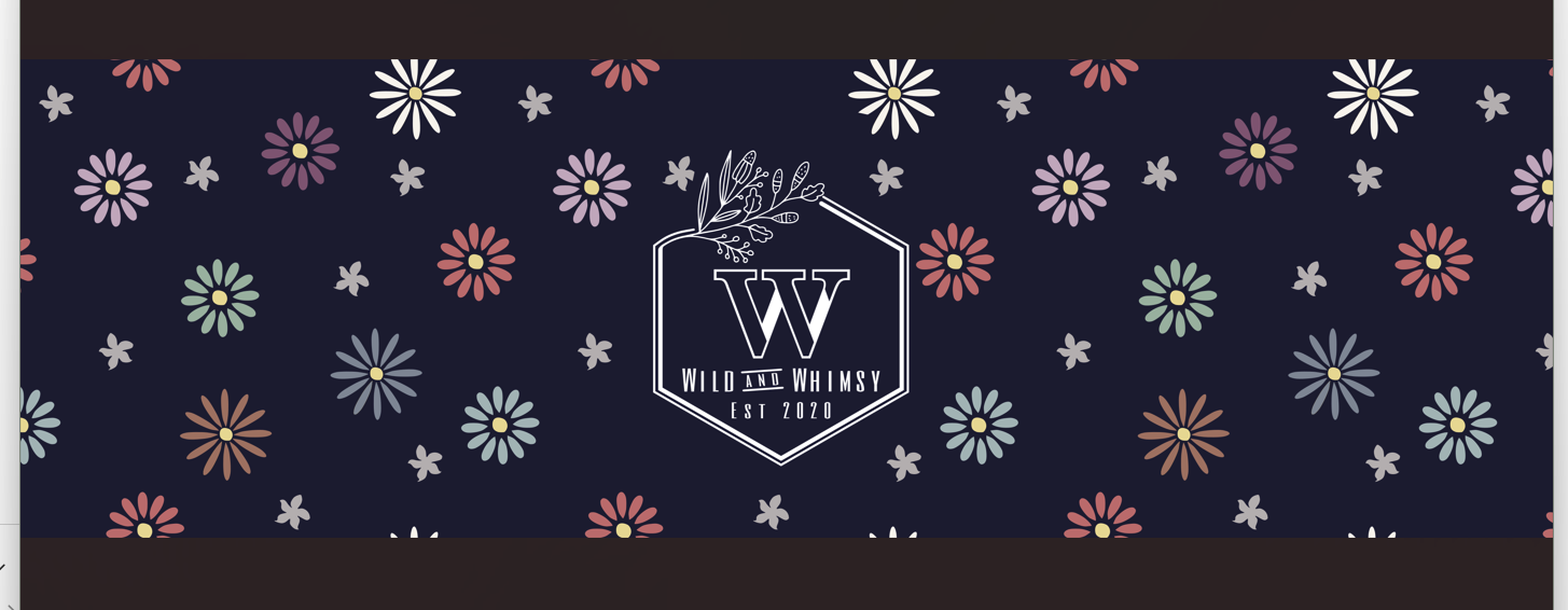 Original Wild & Whimsy floral brand banner