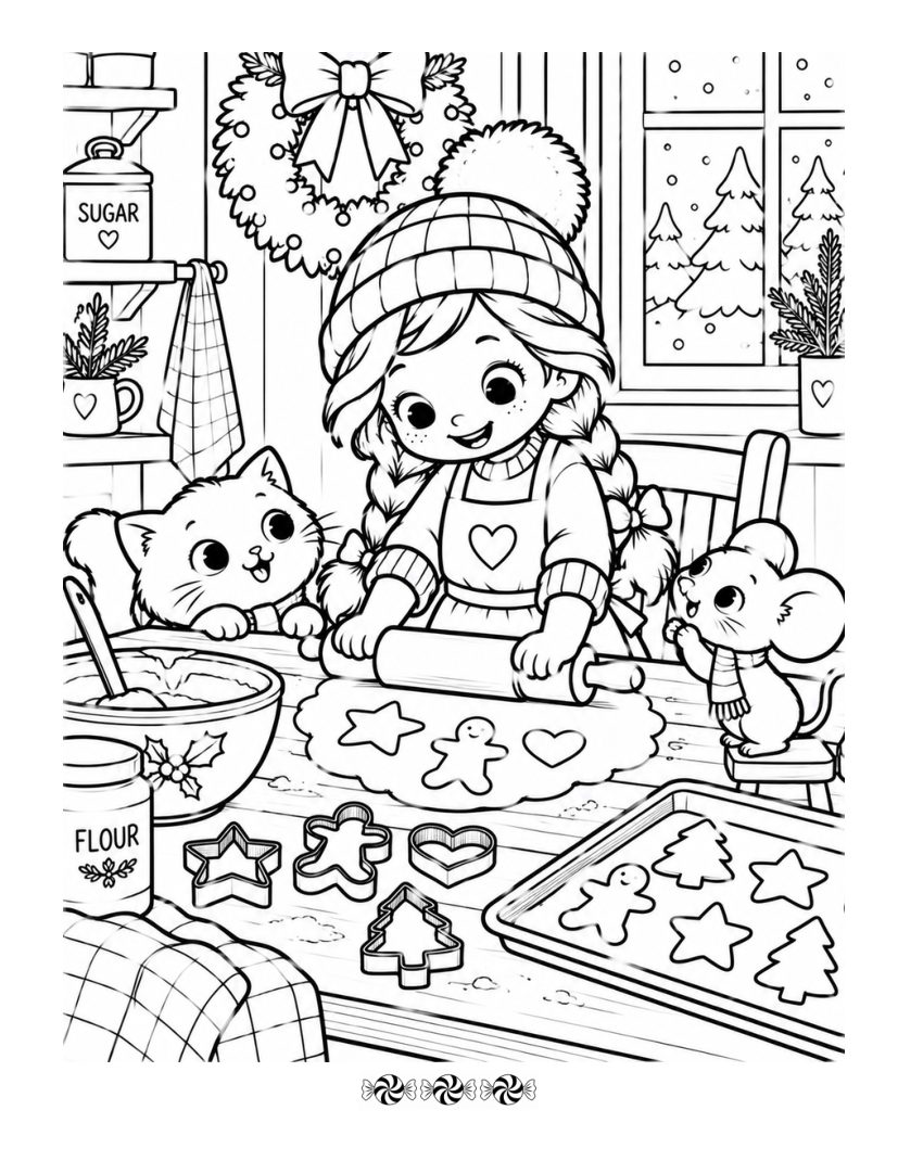 Hollyberry Lane intermediate coloring page