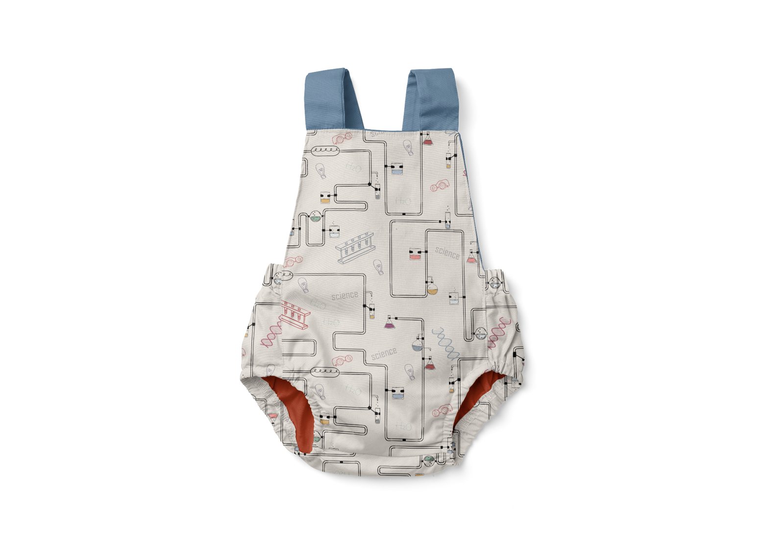 Science circuit print baby romper