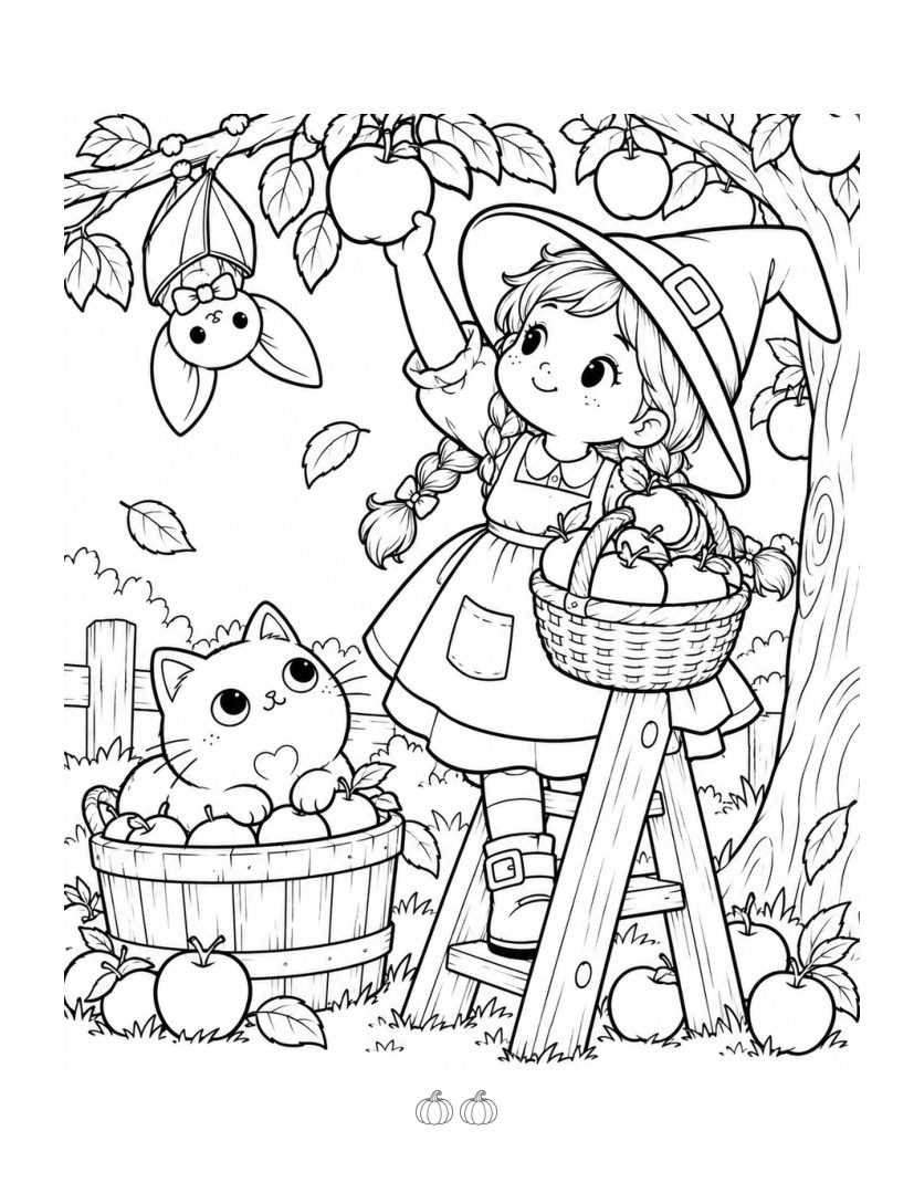 Spooky Lane detailed coloring page